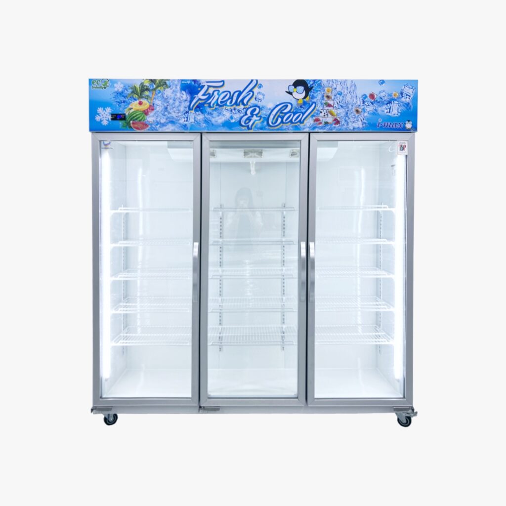 3 Door Display Chiller with Heater Glass