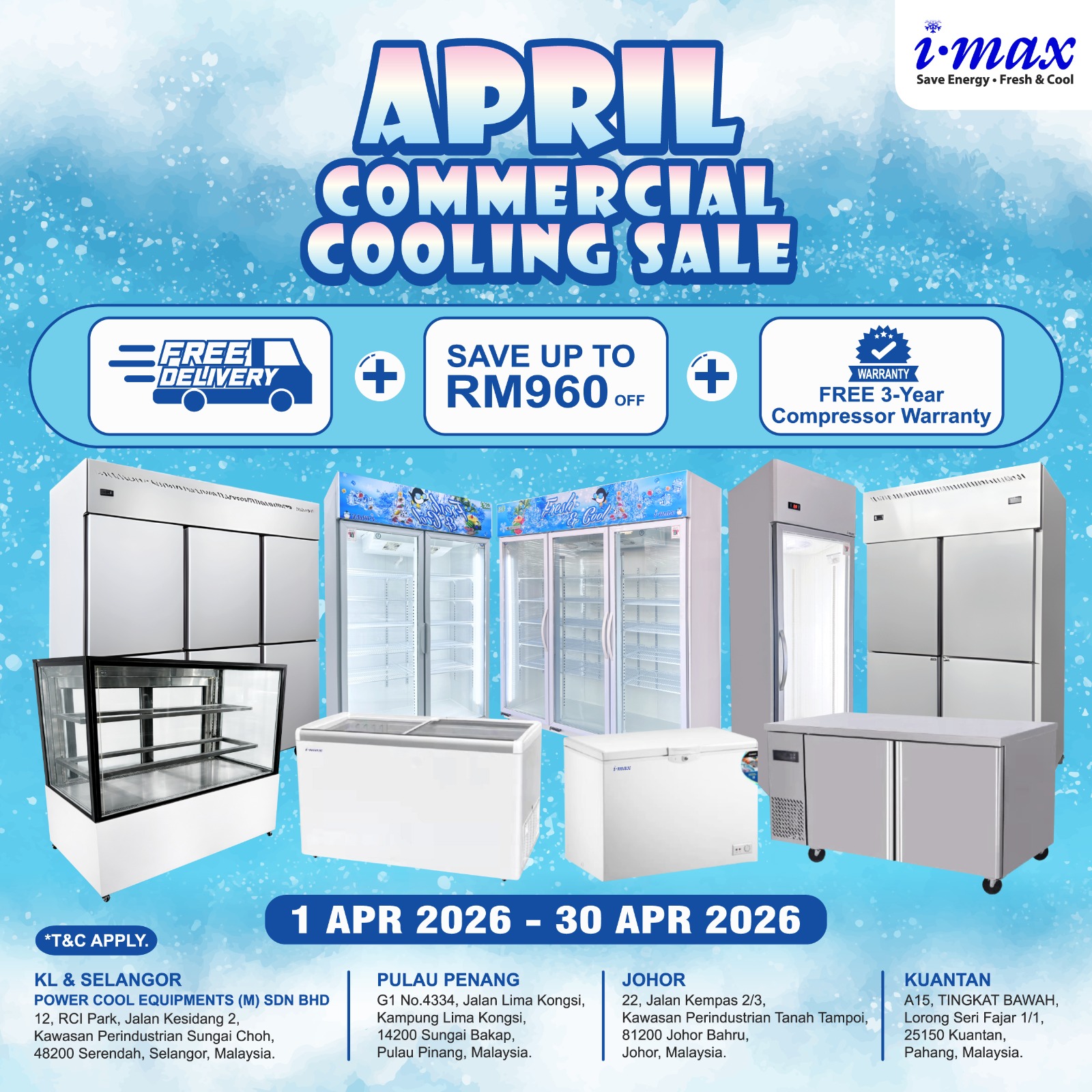 April Commercial Chiller Freezer Promotion