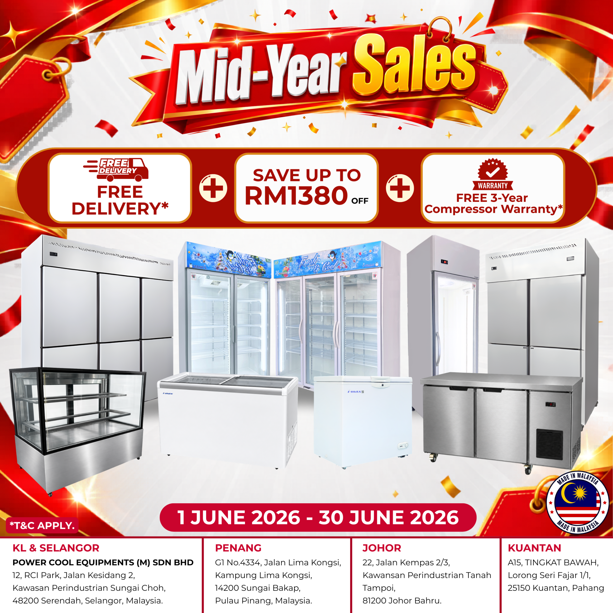 MID-YEAR SALES COMMERCIAL REFRIGERATOR