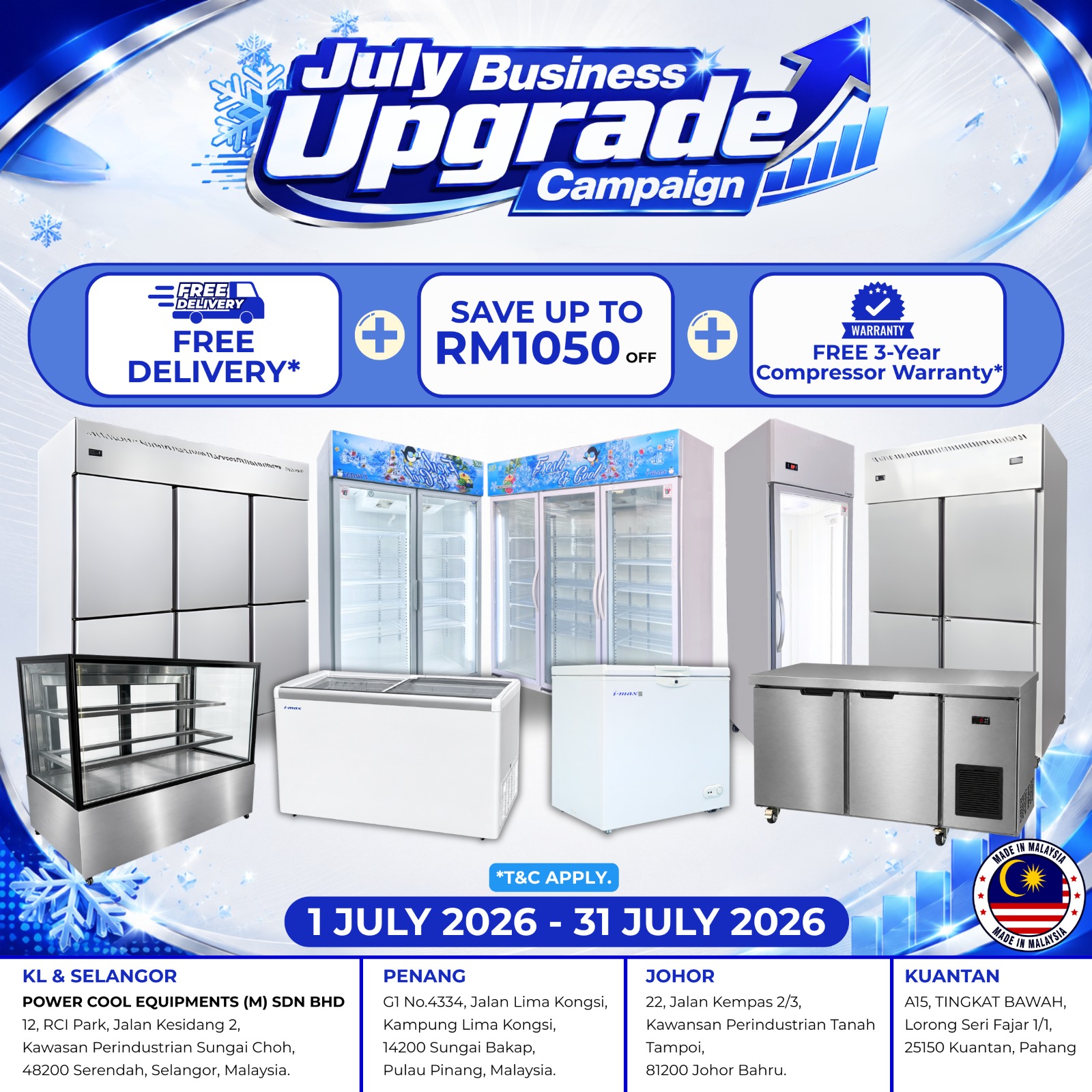 July Commercial Refrigerator Promotion